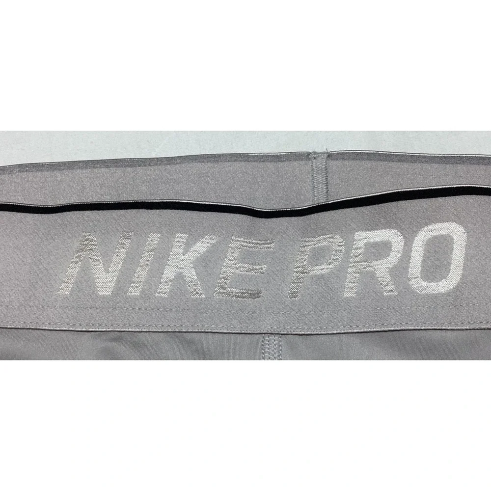 NEW Nike Pro Tight Fit Gray Shorts w/Cinch Ties Women's Size Large BV3292-059